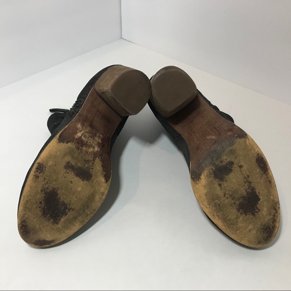 BP Black with Silver Suede Trolley Ankle Booties - Picture 4 of 6